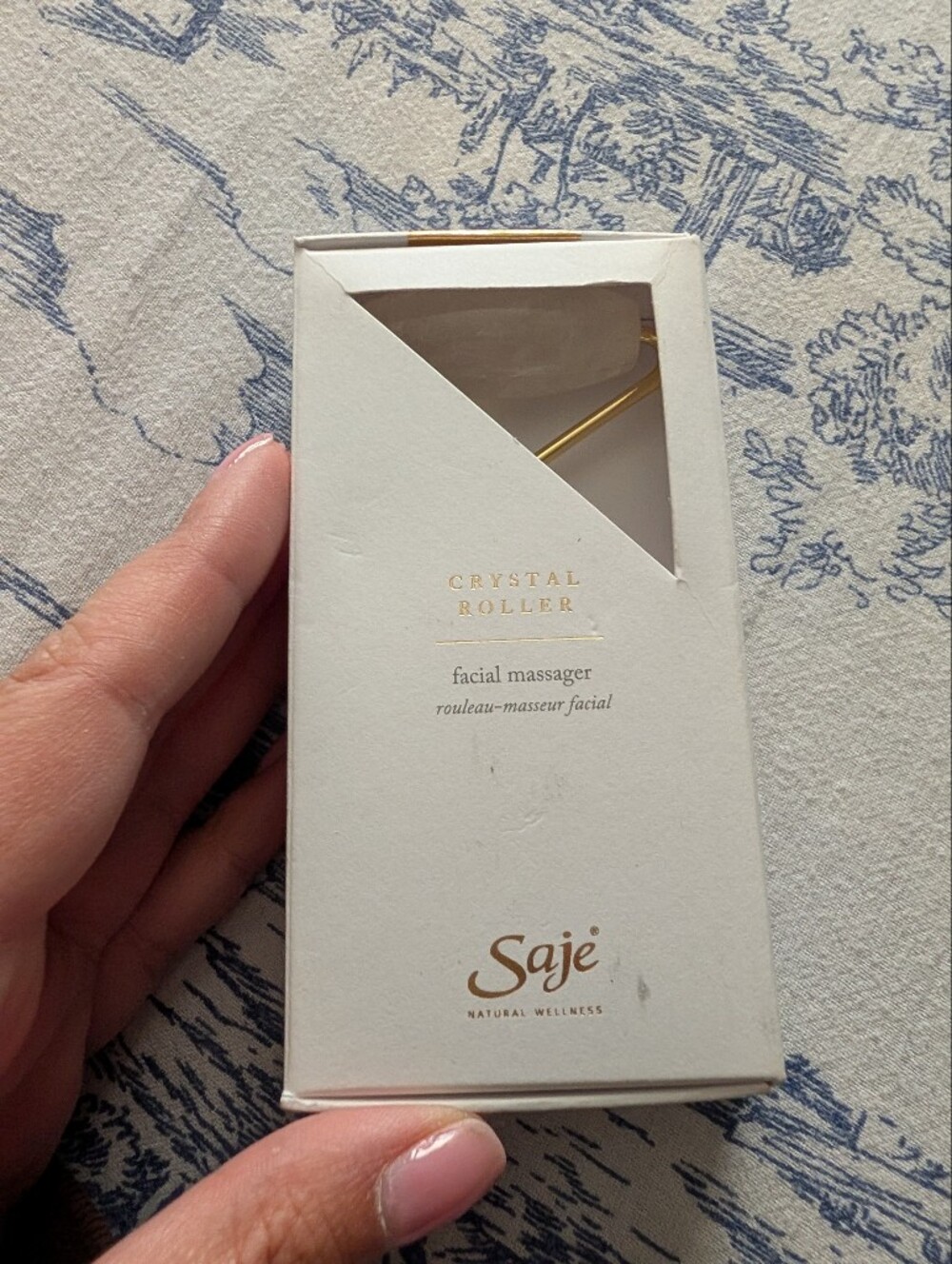 Saje Crystal Roller Facial Massager - Gold